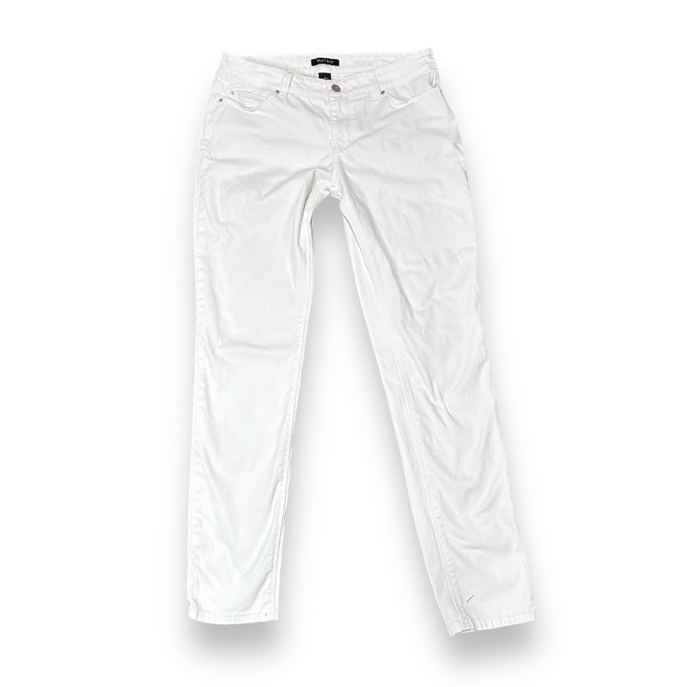 White House Black Market Winter White Skinny Leg Denim Jeans Size 6R